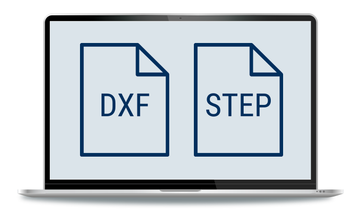 Simbol pentru fișiere DXF și STEP